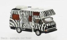 Brekina 33978 H0 1:87 VW VW T3 Camper Karmann Safari Zebra Kofferaufbau NEU OVP