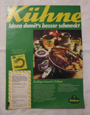 O.1 Kühne/Fissler advertising from magazine advertising food newspaper