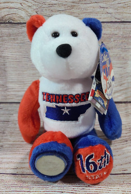 Vintage Limited Treasures Plush Tennessee Coin Bear Stuffed Animal 16th State 8''