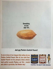 Vintage 1962 Planters Peanuts Print Ad Ephemera Wall Art Decor
