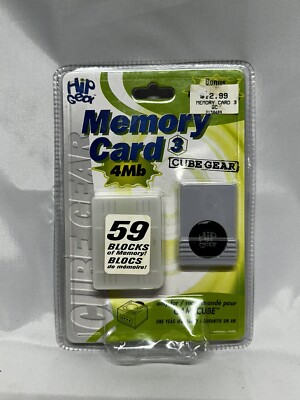 Hip Gear 4 MB Nintendo Memory Card for GameCube NEW