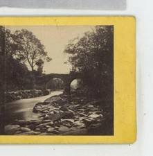 Old Weir Bridge Eagle Rock Killarney Ireland H. Petschler Stereoview