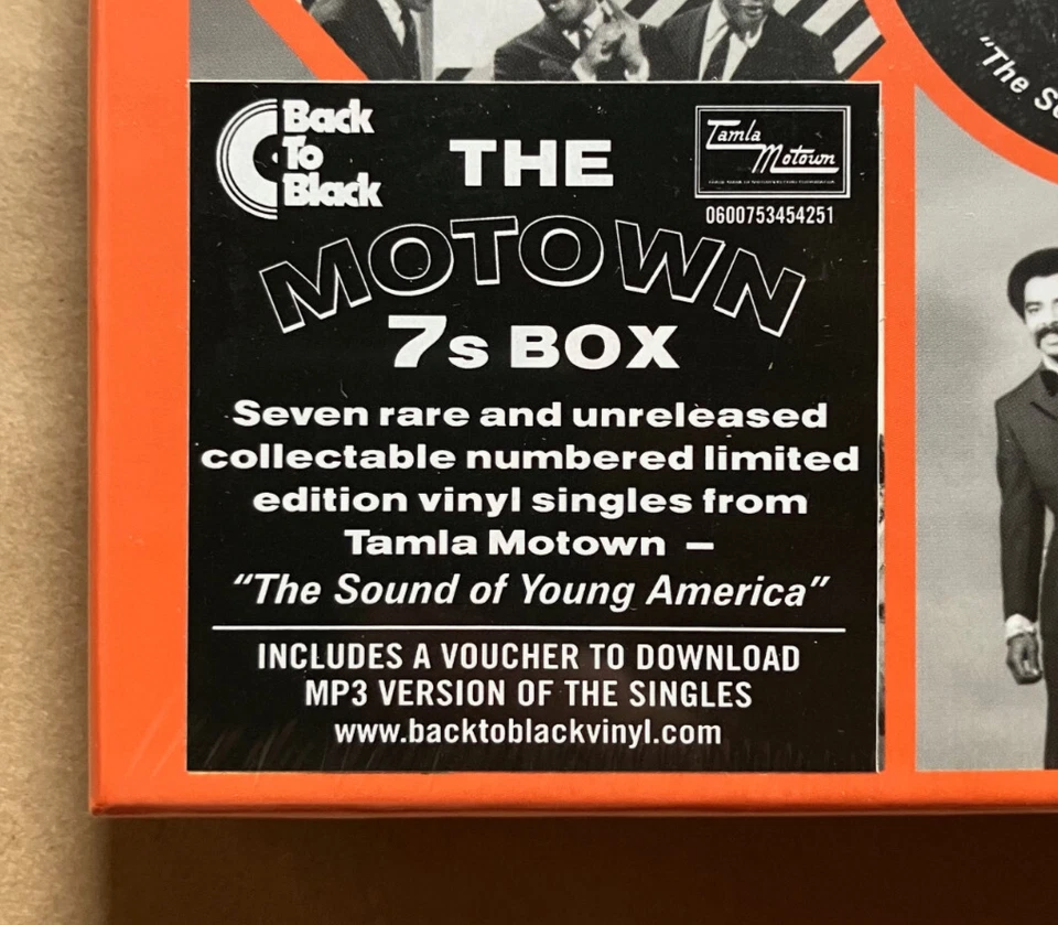 MOTOWN 7"s Box RARE & UNRELEASED VINYL BOX Marvin Gaye, Stevie Wonder SEALED NEW - Image 2 of 4
