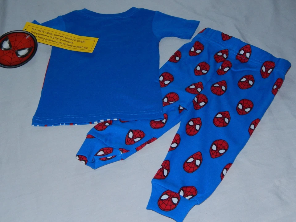 Pijama Spiderman Bebé Talla 9 12 18 24 Meses Rojo Azul Conjunto para Dormir Conjunto NUEVO Foto 2 de 4