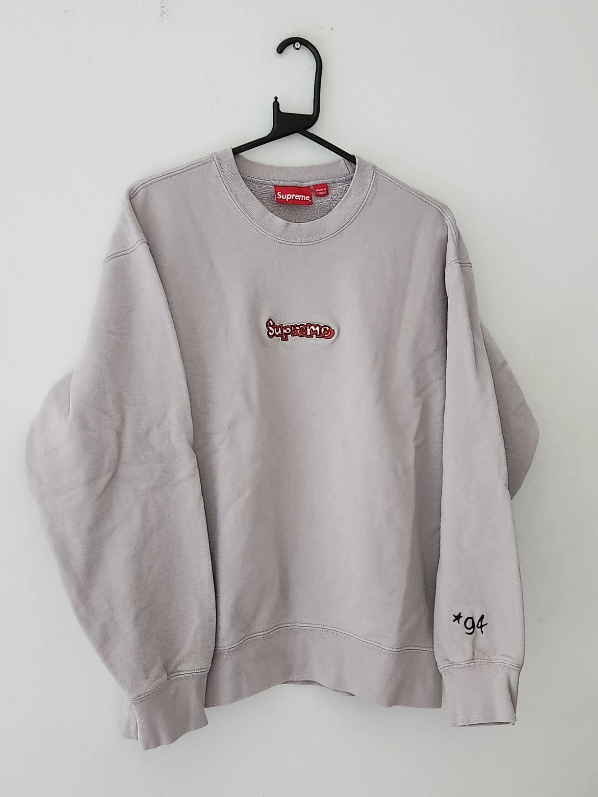 SS21 Supreme Gonz Rundhalsausschnitt KLEINE GRÖSSE S Sweatshirt Grau Durch Mark