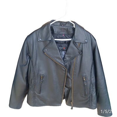 3M thinsulate thermal insulation leather jacket USA Bikers Dream Apparel  blk L