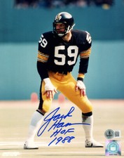 JACK HAM SIGNED AUTOGRAPHED 8x10 PHOTO + HOF 88 STEELERS LEGEND BECKETT BAS