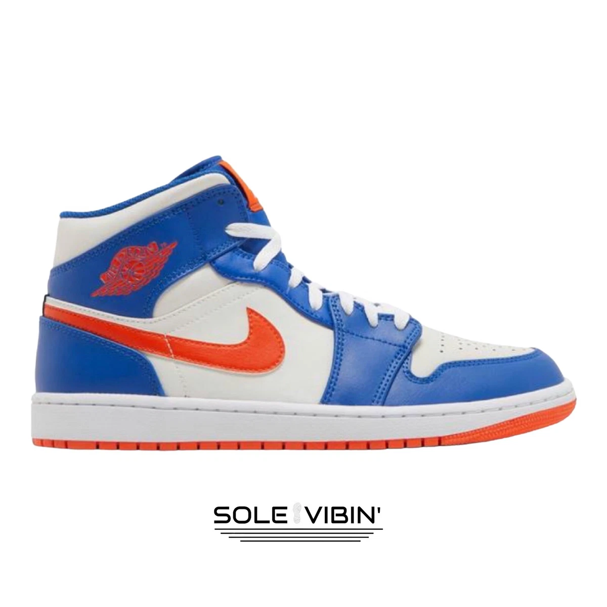 Nike Air Jordan 1 Mid New York Knicks Game Royal Orange FD1029 400 Men s Sizes