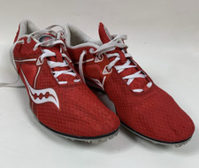 Saucony Unisex Red Velocity 5 Spikes 201881 Track Running Run Shoes Size 12 Mens