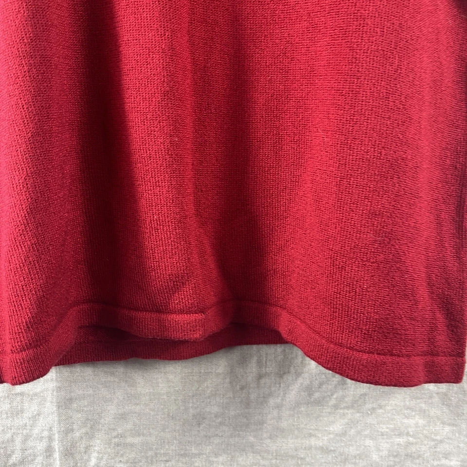 Camiseta sin mangas First Issue Liz Claiborne para mujer roja tejida correa ancha cuello redondo talla M Foto 3 de 4