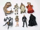 Vtg Star Wars Action Figure Lot 1996 Kenner Luke Yoda Stormtrooper Queen Amidala