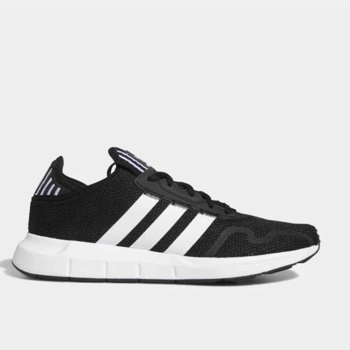 Womens black and top white swift run adidas