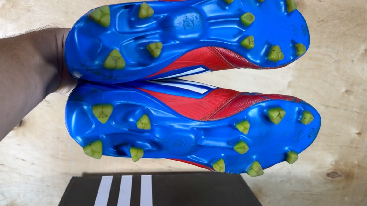 Adidas adizero F50 Leathers FG V20649 Elite Blue boots Cleats mens