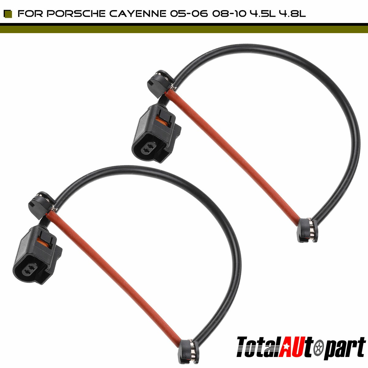 Pack 2 Sensores De Desgaste De Pastillas Delanteras Para Porsche Cayenne 4.5L/4.8L Turbo (2005-06, 2008-10)
