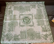 1978 June Critchfield Scarf HJ Heinz Co Advertising Scarf 21" Sq Green & White