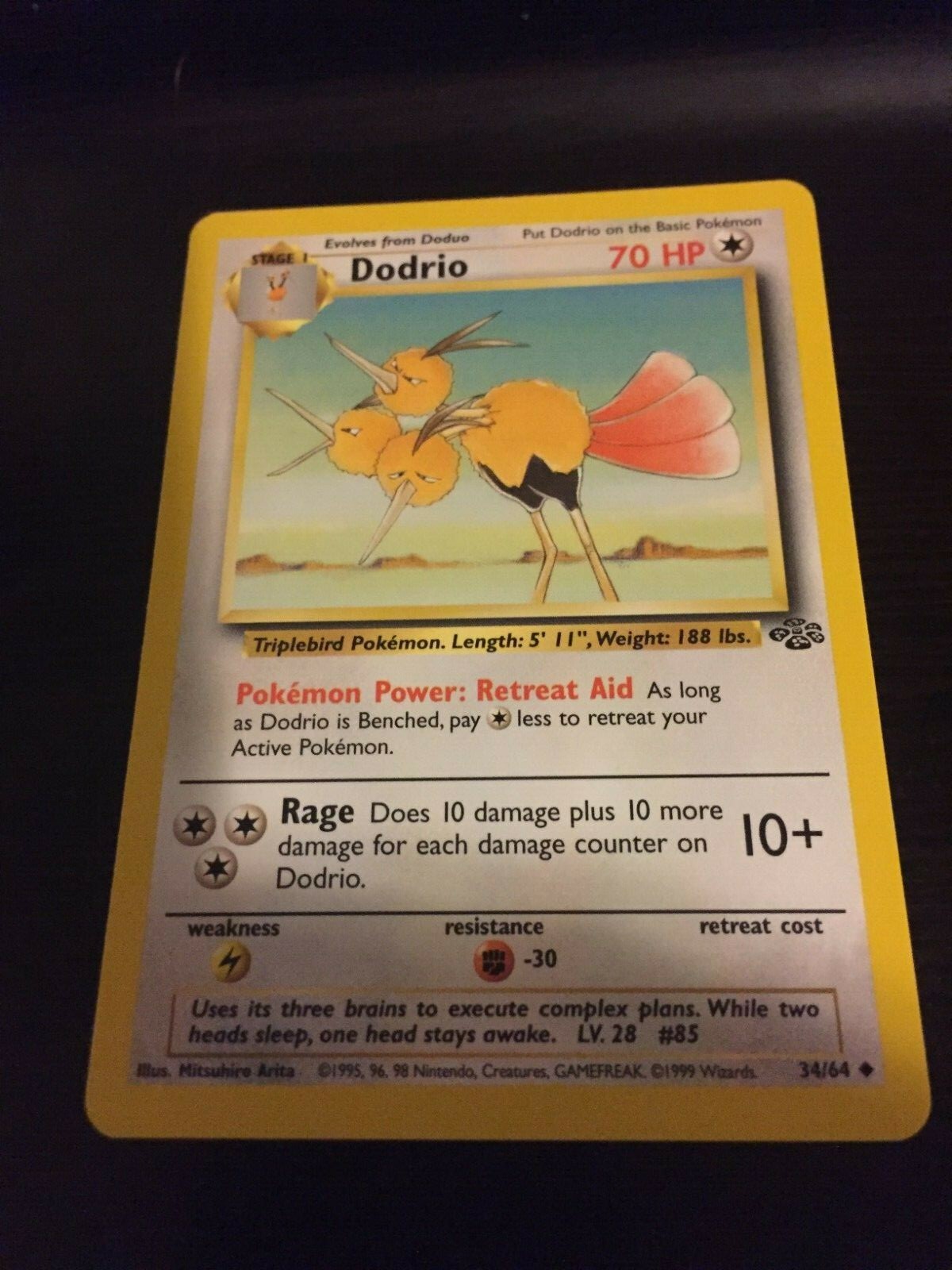 Pokemon TCG Dodrio Jungle 34/64 Uncommon  NM/MINT