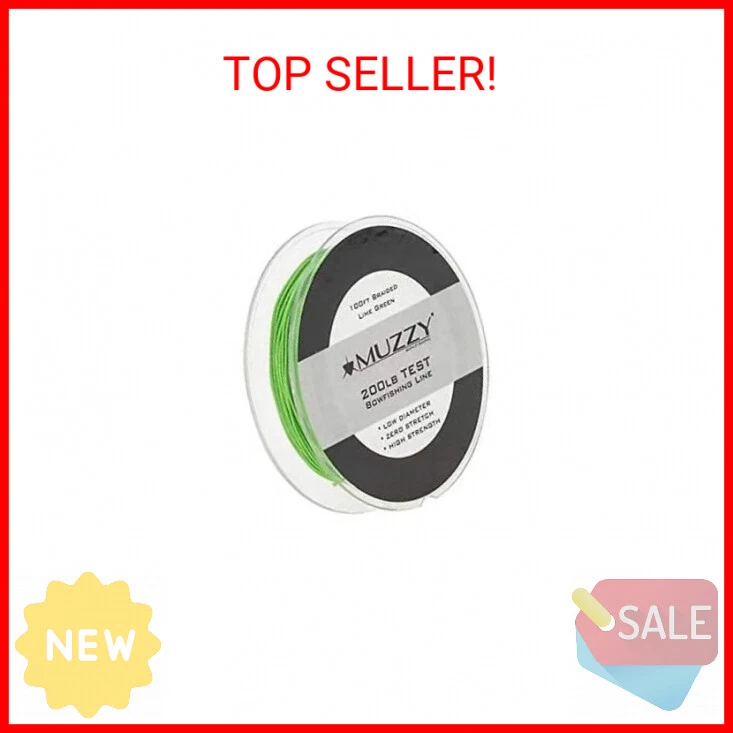Línea de pesca con arco Muzzy 1078 verde lima 200 carrete trenzado 100' Foto 2 de 2
