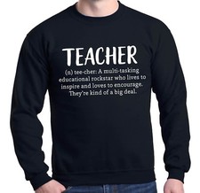 Teacher Definition Crewnecks Teacher Appreciation School Gift Sweatshirts
