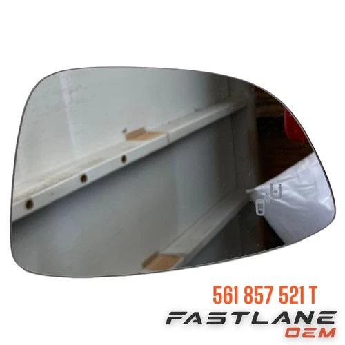 2016-2022 VOLKSWAGEN PASSAT FRONT LEFT DOOR MIRROR GLASS NEW OEM 561857521T