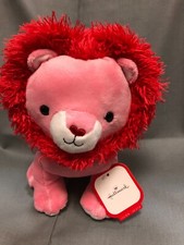 Hallmark Stuffed Lion, Pink with Red Mane