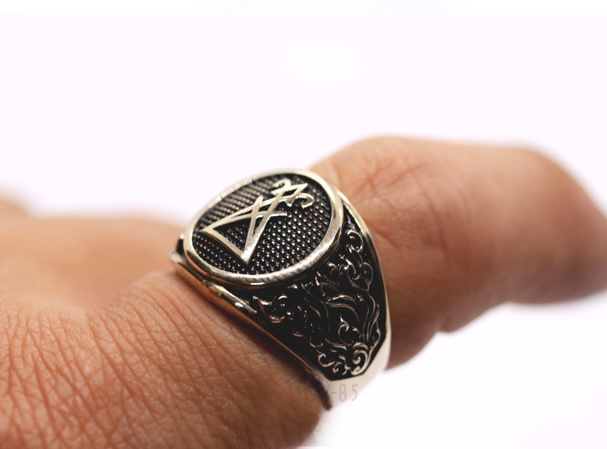 Lucifer Ring Brass Ring Sigil of Lucifer Ring Brass Jewelry