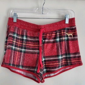 PINK Victoria's Secret 3 pc Cozy Soft Long Sleeve Pant Plaid Pajama Set Logo NWT