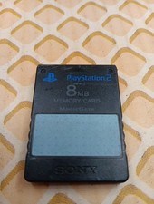 Sony PlayStation 2 8MB Memory Card - Black - SCPH-10020. 2 Memory Cards 