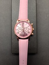 Geneva Women's Pink And Rose Watch 8 3/4 Inch Band