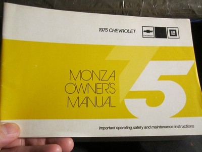 1975 CHEVROLET MONZA OWNER'S MANUAL BOOKLET -  BOX C