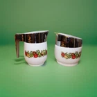 Vintage Gemco Creamer & Sugar Bowl - Corning Spice of Life Pattern