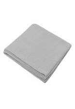 Cotton Knit Receiving Blanket, Warm Cozy Swaddle Cuddle Stroller Crib Grey