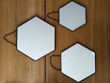 Spiegel-Set Dreiteilig Schwarz Guter Zustand