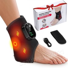 Electric Foot Ankle Massager Relieve Ankle Pain 6 Heat Levels, 3 Vibration Modes
