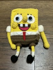 SpongeBob Squarepants Crochet Handmade Homemade Plush SpongeBob Knit