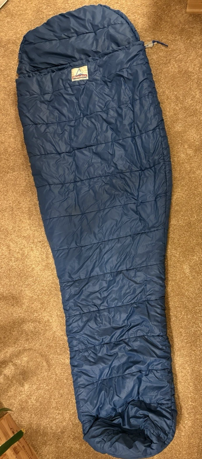 Holubar Vtg Packable Warm Lightweight Long Mummy Sleeping Bag - Blue