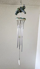Circus Elephant Vintage 1995 NCE Wind Chime Hand Painted 31in Metal Tube 