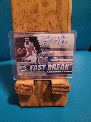 2020-21 Panini Mosaic Fast Break Rasheed Wallace Silver Disco AUTO
