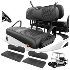 4PCS Golf Cart Seat Fits EZGO TXT 1994-2013/EZGO RXV Front and Rear Black