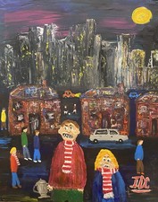 Acrylbild "Cup Fever" auf Künstlerleinwand 40 x 50 cm zum Aufhängen