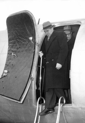 Andrei Gromyko gets off the plane on March 4 1951 in Orly France Old Photo
