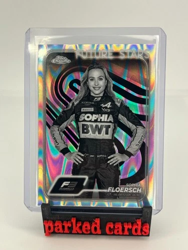 2024 Topps Chrome F1 - Sophia Floersch - B&amp;W Raywave Refractor #62