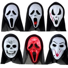 Scream Ghost Mask Halloween White Skull Devil Horror Full Face Cosplay Costume