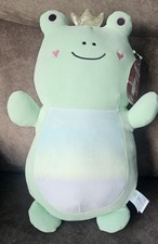 VALENTINES *RARE*Squishmallows Hug Mees Fenra Green Frog Rainbow Belly BNWT