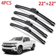 22 22 Oem Quality Bracketless Windshield Wiper Blades J-hook Pair All Season