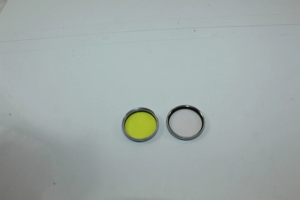 Camera Lens Filters Lot of 2 Yellow Ernst Leitz Gmbh Wetzlar Clear - Walz #1091A - Image 3 of 4