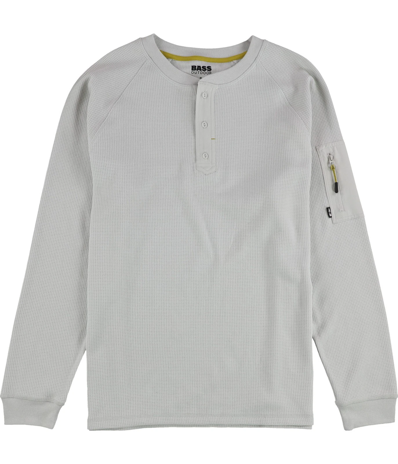 BASS OUTDOOR Mens Performance Thermal Henley Shirt, natural, XL