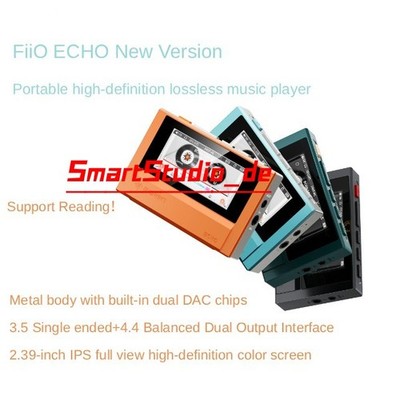 FiiO Echo HiFi Bluetooth MP3 Pure Music Player 3.5mm/4.4 Support reading