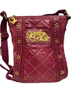 VTG Y2K Baby Phat Purse PINK Shoulder Bag Crossbody Faux Snake