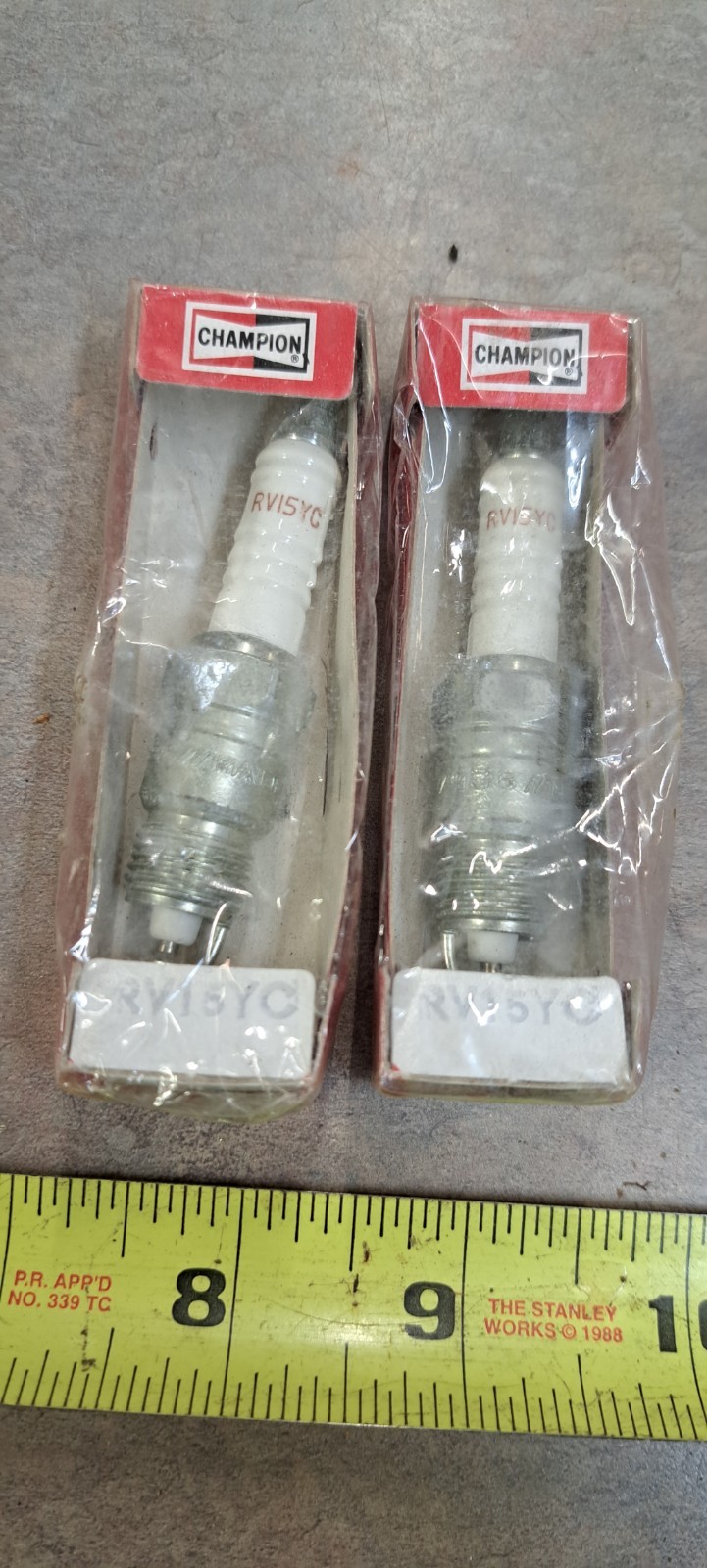 Lot of 2 Champion RV15YC Spark Plugs