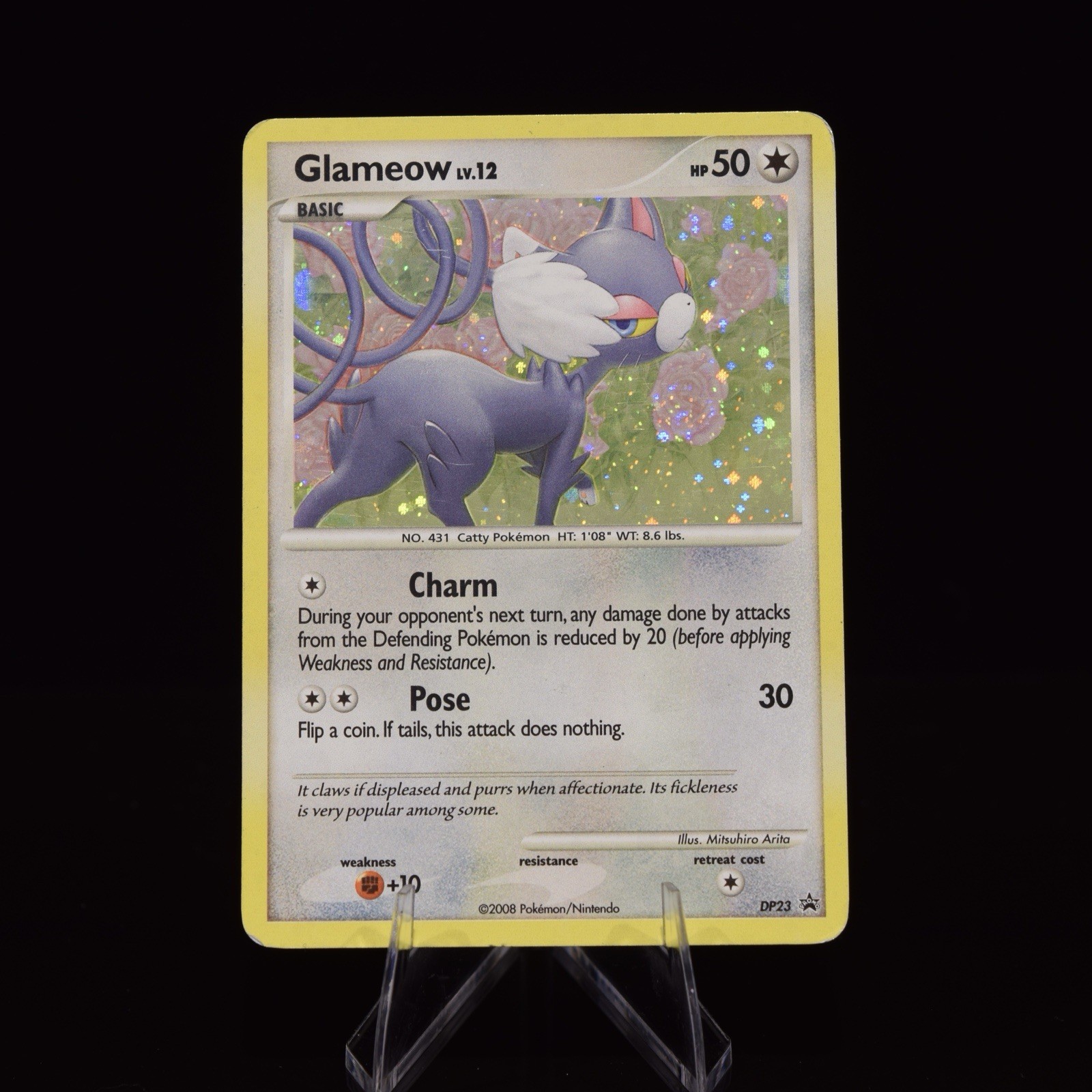 The Pokémon Company Glameow DP23 Diamond & Pearl Eng Promo Holo 50HP 2008